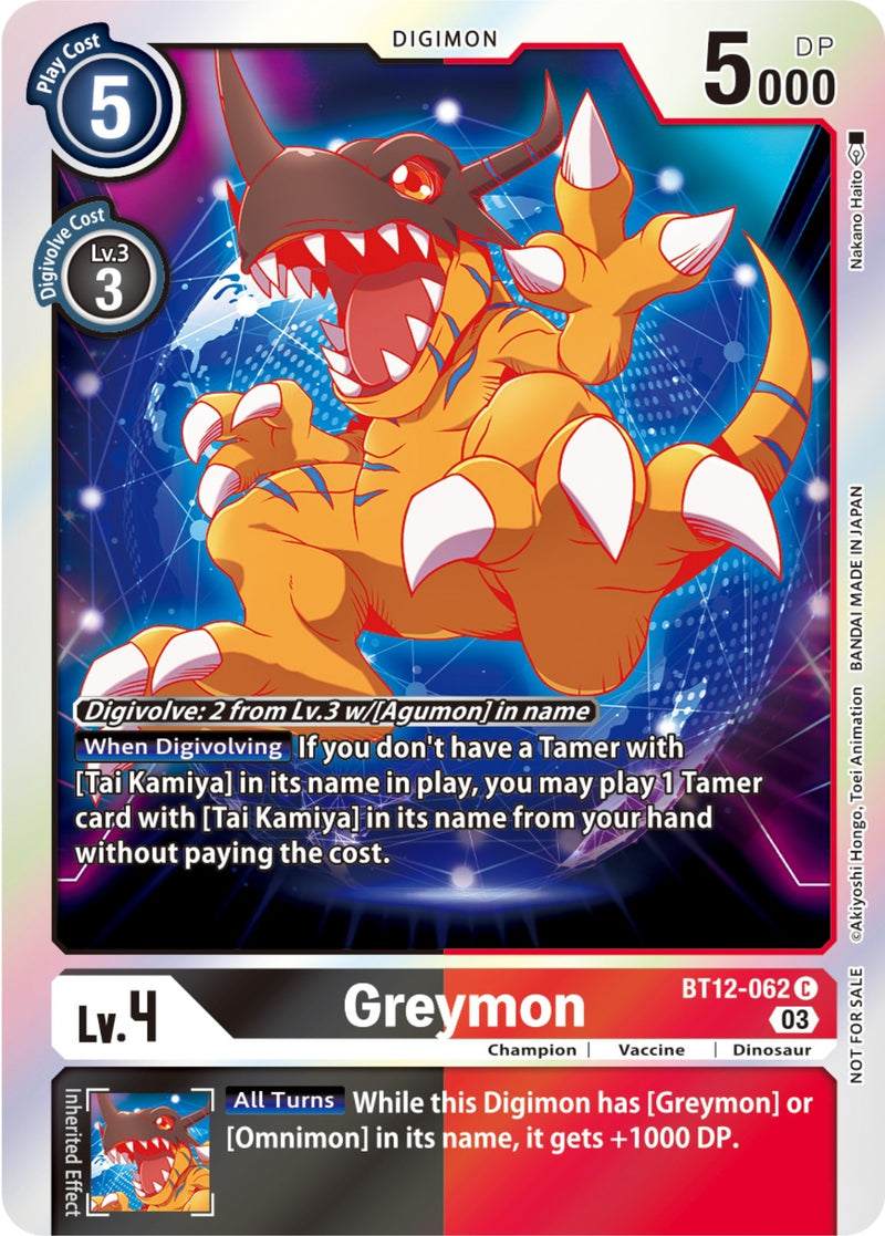 Image for Greymon (Official Tournament Pack Vol.11) [Across Time]