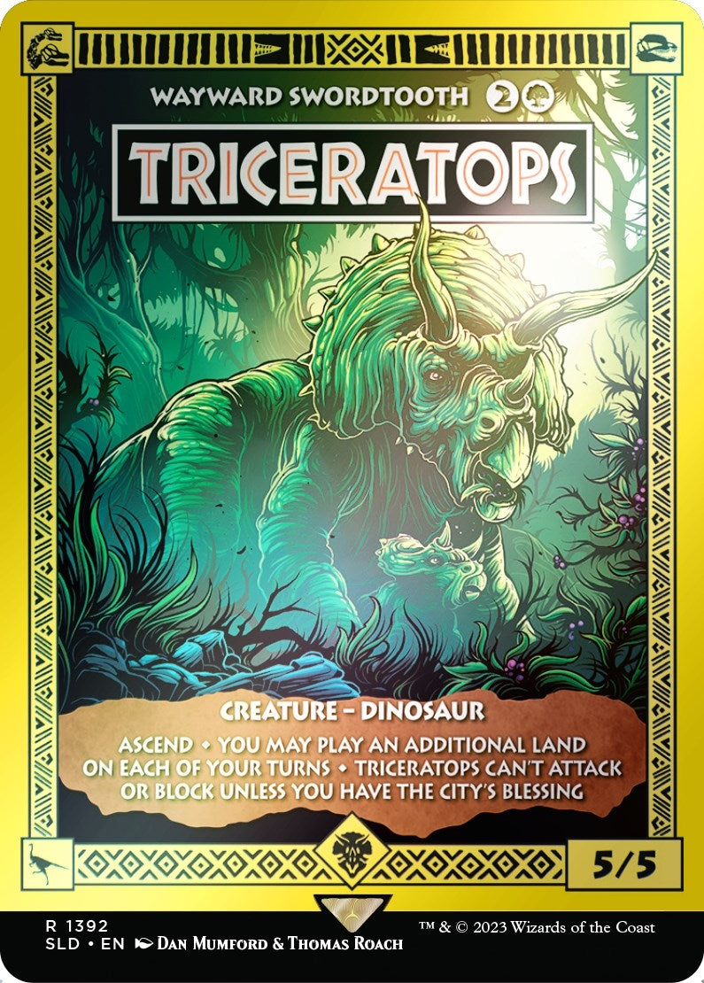 Triceratops Wayward Swordtooth Rainbow Foil (1392) [SLD]