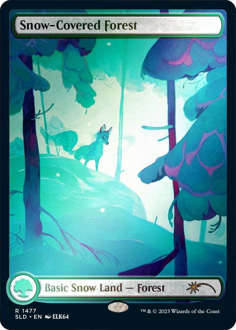 Snow Covered Forest 1477 Rainbow Foil (1477) [SLD]