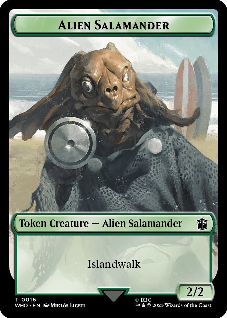 Alien Salamander Mutant Double Sided Token (16 // 18) [WHO]
