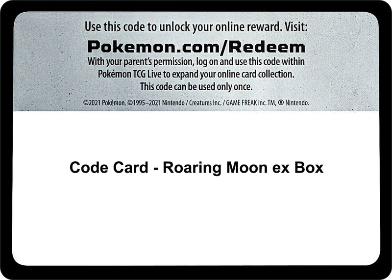 Code Card Roaring Moon ex Box [MCAP]