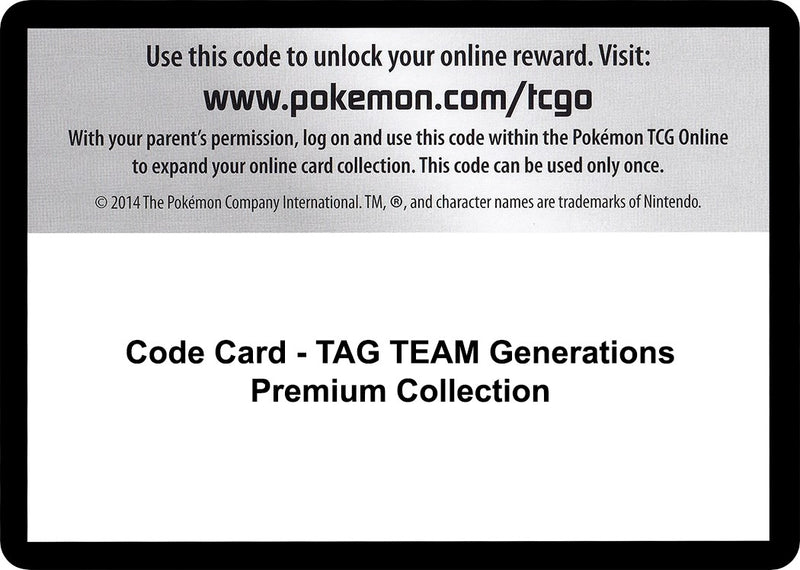 Code Card TAG TEAM Generations Premium Collection [MCAP]