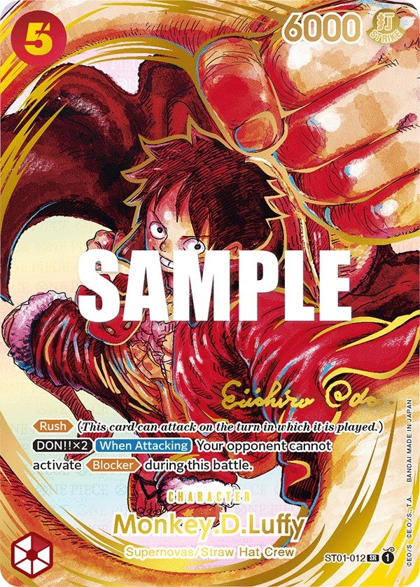 MonkeyDLuffy 012 Alternate Art Gold Stamped Signature (ST01-012) [OP05]