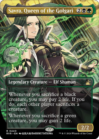Savra Queen of the Golgari Anime Borderless (440) [RVR]