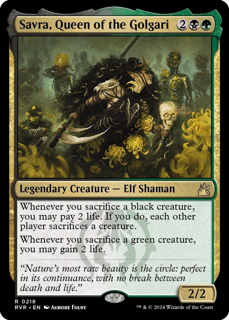 Savra Queen of the Golgari (218) [RVR]