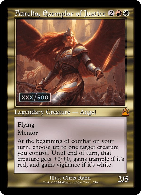 Aurelia Exemplar of Justice Retro Frame Serial Numbered (356) [RVR]