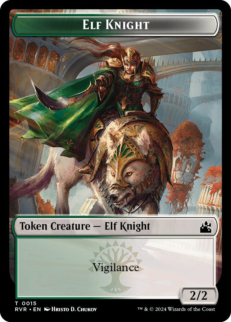 Elf Knight Angel 0003 Double Sided Token (15 // 3) [RVR]