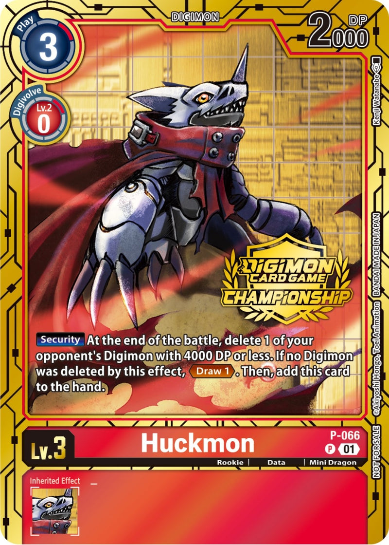 Image for Huckmon - P-066 (Championship 2023 Gold Card Set) [Digimon Promotion Cards]