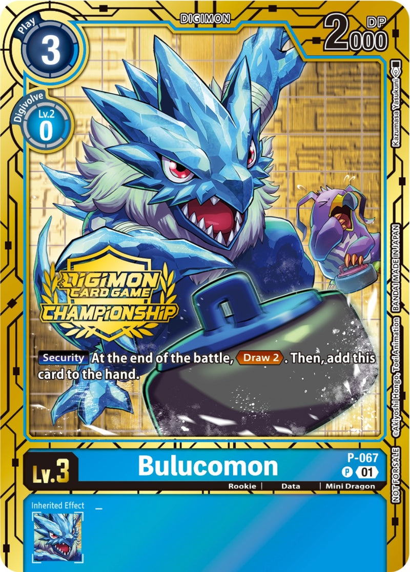 Image for Bulucomon - P-067 (Championship 2023 Gold Card Set) [Digimon Promotion Cards]