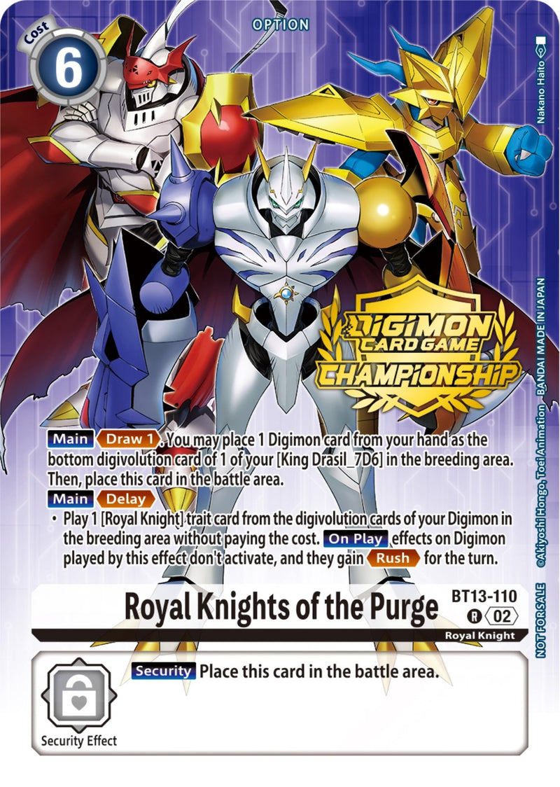 Image for Royal Knights of the Purge (Championship 2023 Tamers Pack) [Versus Royal Knights]
