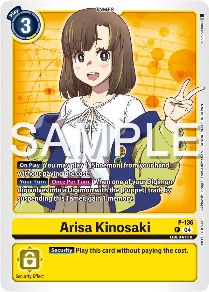 Image for Arisa Kinosaki (Digimon Liberator Promotion Pack) [Digimon Promotion Cards]