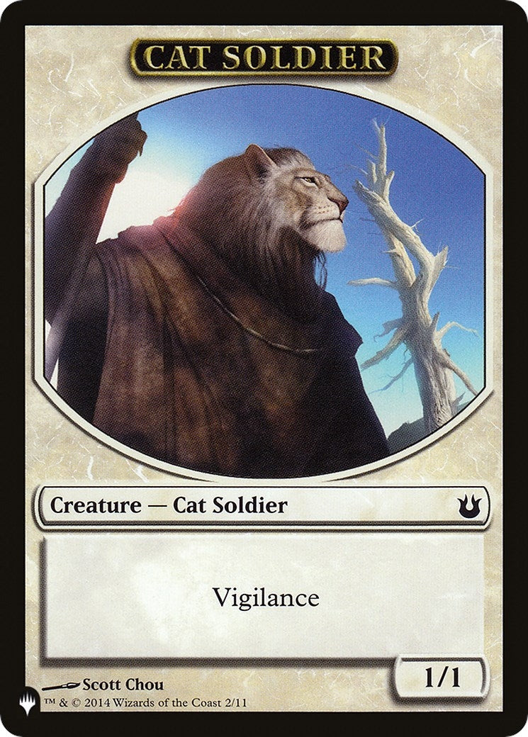 Cat Soldier Warrior Double Sided Token (2 // 17) [LIST]