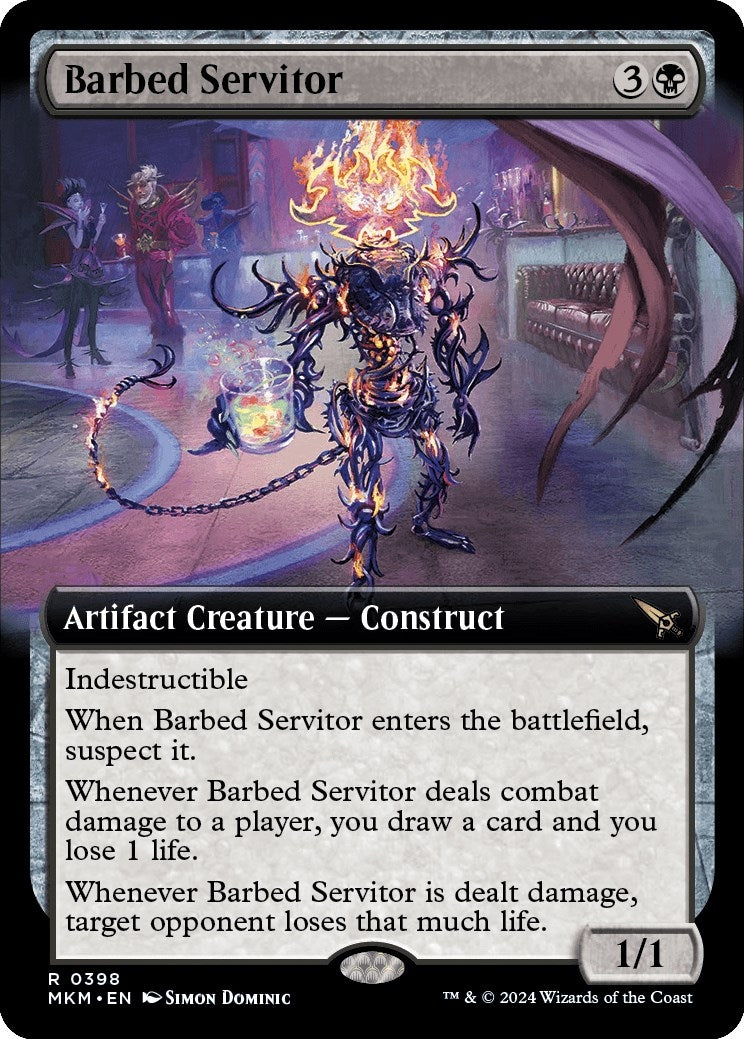 Barbed Servitor Extended Art (398) [MKM]