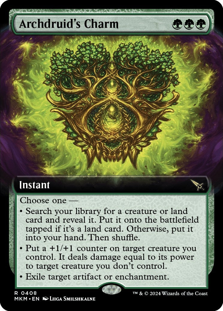 Archdruids Charm Extended Art (408) [MKM]