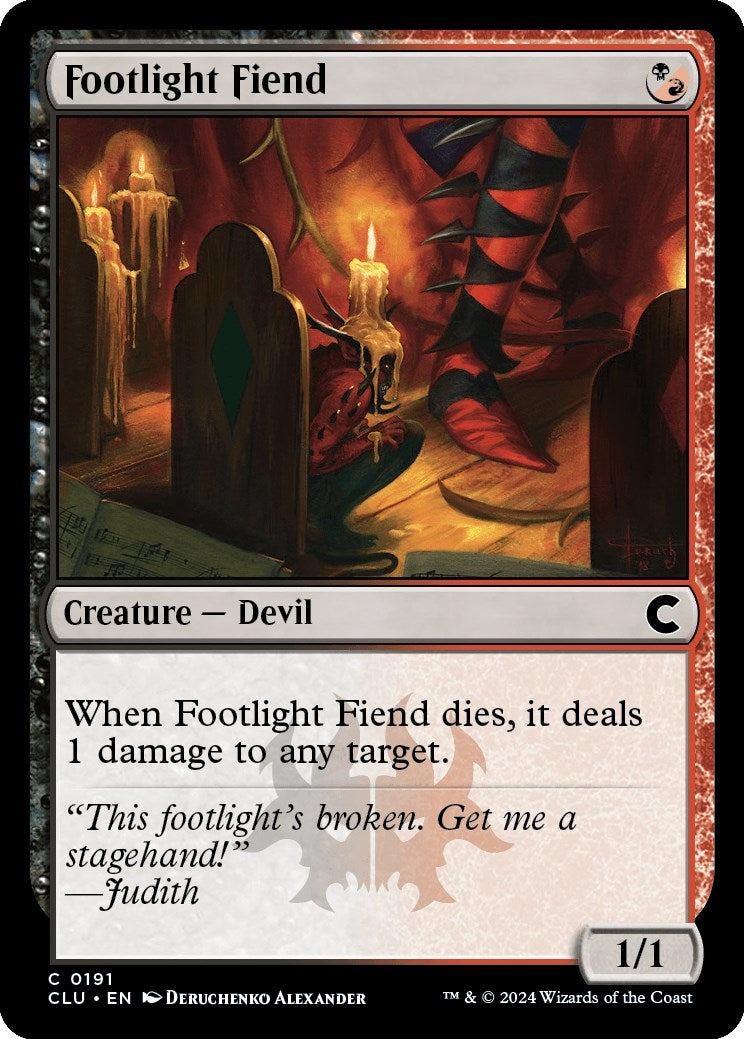 Footlight Fiend (191) [CLU]