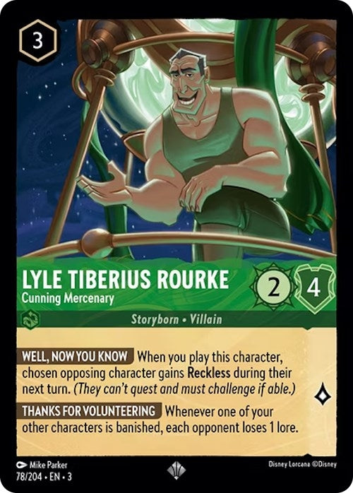 Lyle Tiberius Rourke Cunning Mercenary (78/204) [3]