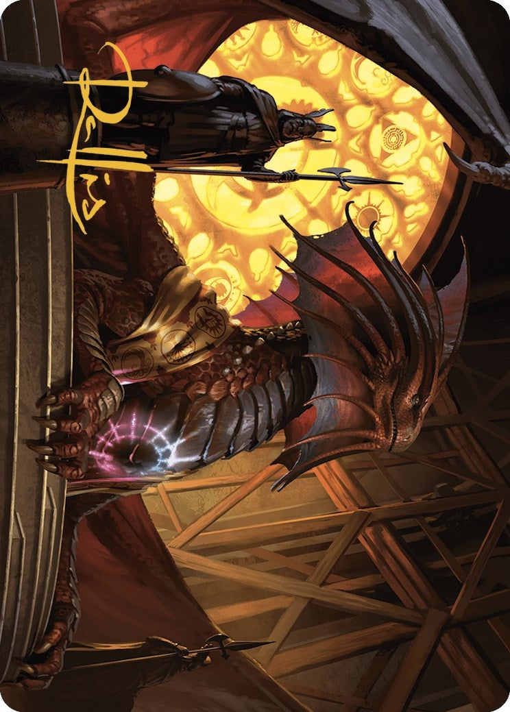 Niv Mizzet Guildpact Art Card 21 49 Gold Stamped Signature (21) [ASMKM]