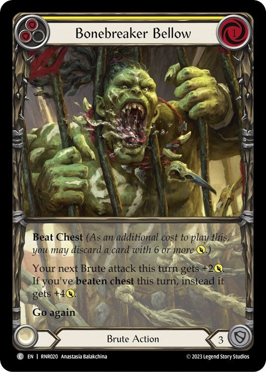 Image for Bonebreaker Bellow (Yellow) [Blitz Deck: Heavy Hitters - Rhinar]