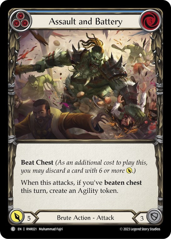 Image for Assault and Battery (Blue) [Blitz Deck: Heavy Hitters - Rhinar]