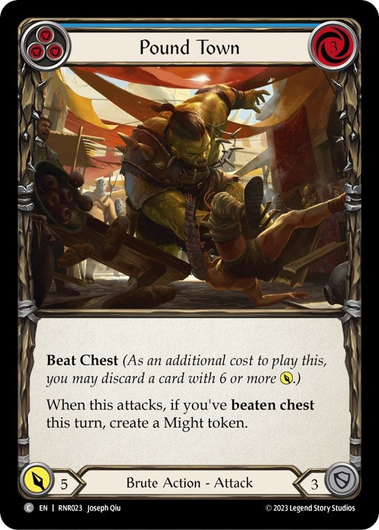 Image for Pound Town (Blue) [Blitz Deck: Heavy Hitters - Rhinar]