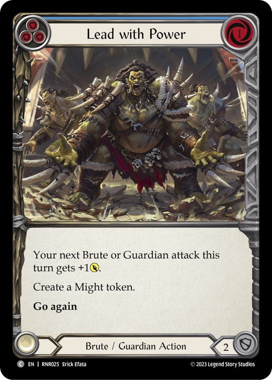 Image for Lead with Power (Blue) [Blitz Deck: Heavy Hitters - Rhinar]