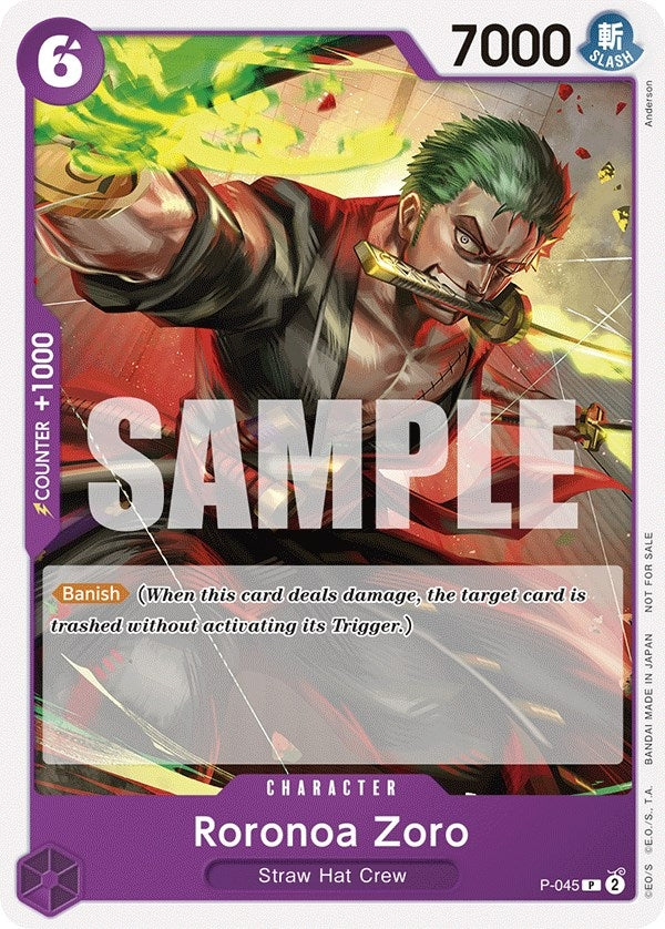 Roronoa Zoro OP 06 Pre Release Tournament Participant (P-045) [OP-PR]