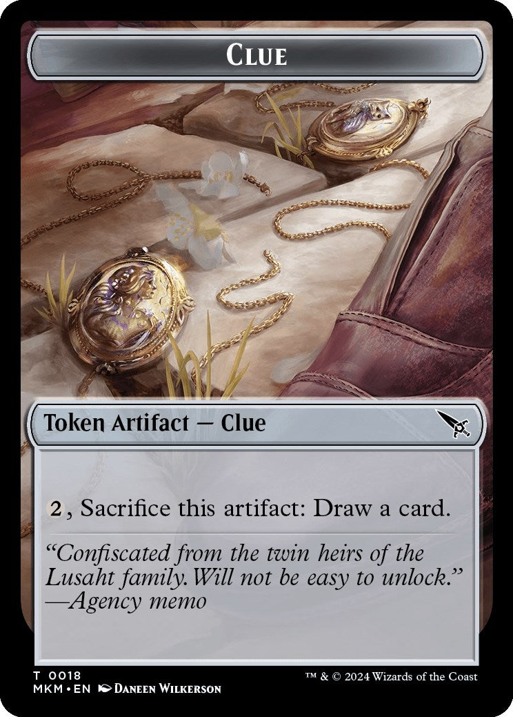 Clue 0018 A 0045 Double Sided Token (18 // 45) [MKM]
