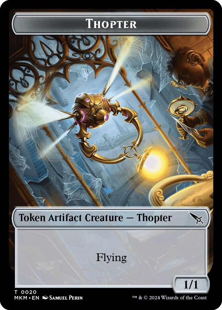 Thopter 0020 Skeleton Double Sided Token (20 // 5) [MKM]