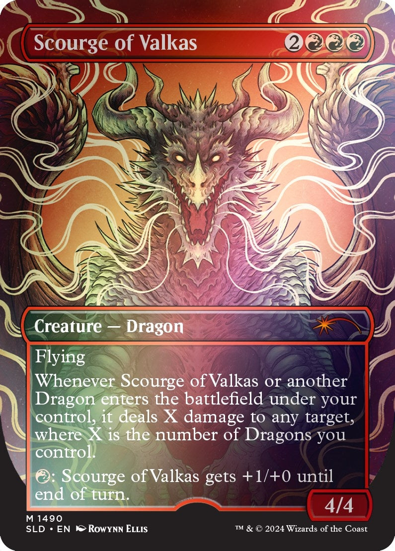 Scourge of Valkas Rainbow Foil (1490) [SLD]