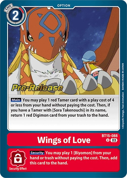Image for Wings of love [Exceed Apocalypse Pre-Release Cards]