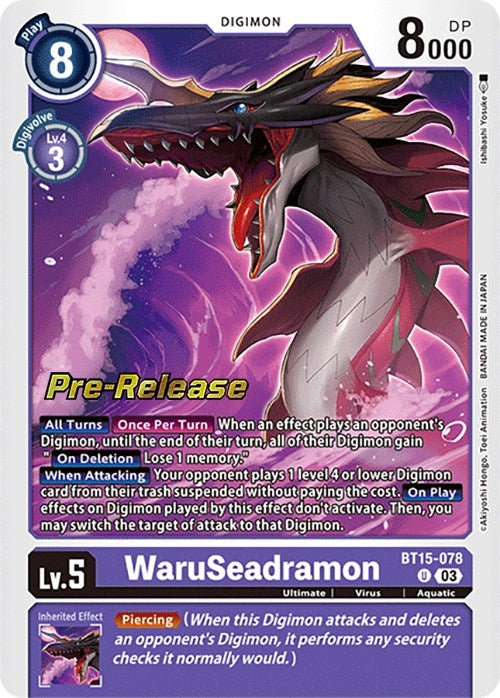 Image for WaruSeadramon [Exceed Apocalypse Pre-Release Cards]