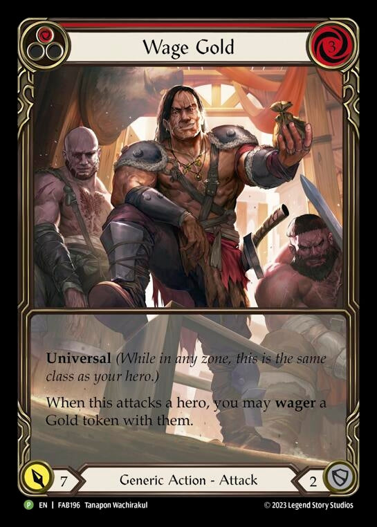Image for Wage Gold (Red) - FAB196 [Flesh and Blood: Promo Cards]
