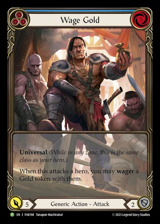Image for Wage Gold (Blue) - FAB198 [Flesh and Blood: Promo Cards]