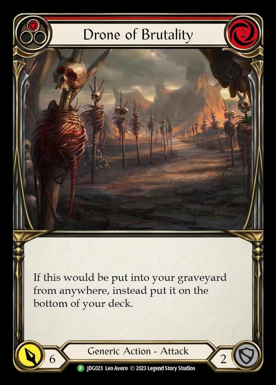 Image for Drone of Brutality (Red) - JDG023 [Flesh and Blood: Promo Cards]