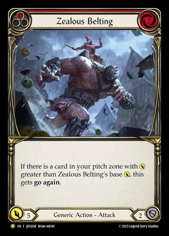 Image for Zealous Belting (Red) - JDG028 [Flesh and Blood: Promo Cards]