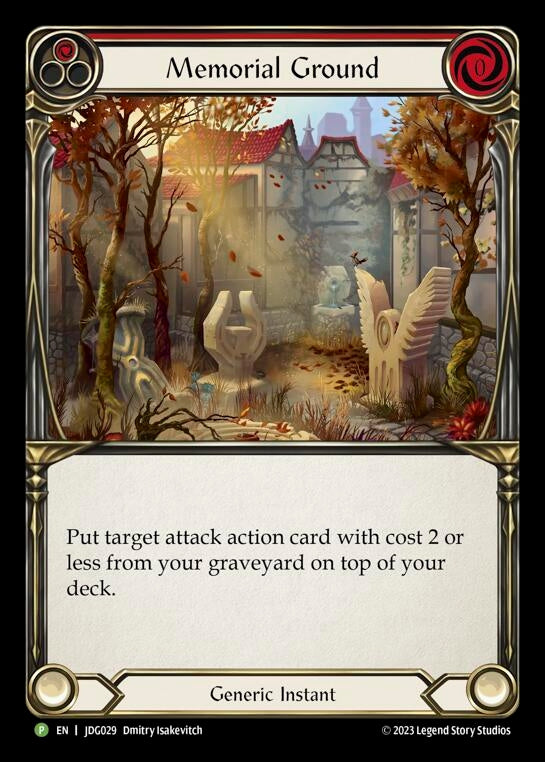 Image for Memorial Ground (Red) - JDG029 [Flesh and Blood: Promo Cards]