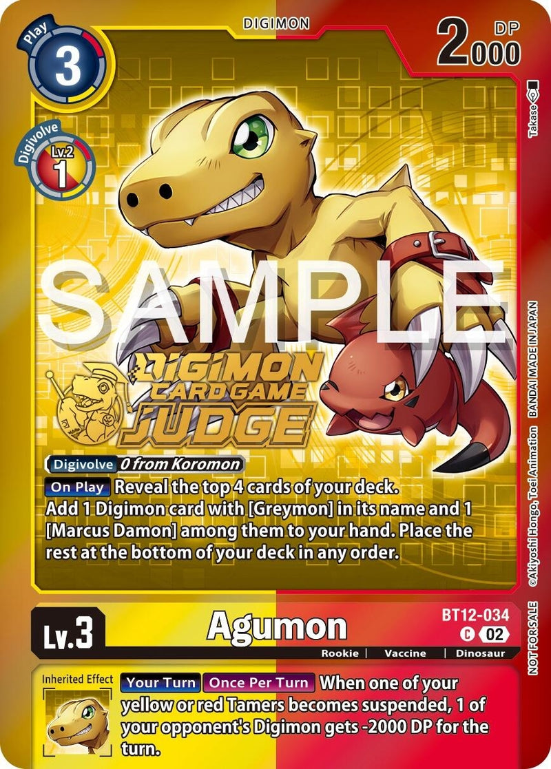 Image for Agumon - BT12-034 (Judge Pack 5) [Across Time]