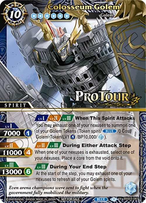 Colosseum Golem X Rare Special Pack Vol 3 (BSS03-087) [BSSP]