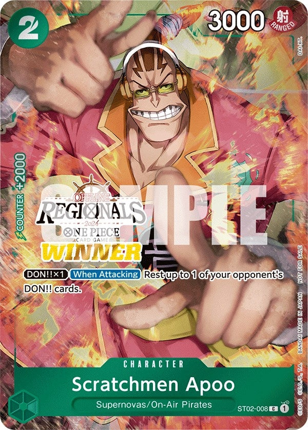 Scratchmen Apoo Offline Regional 2024 Winner (ST02-008) [OP-PR]
