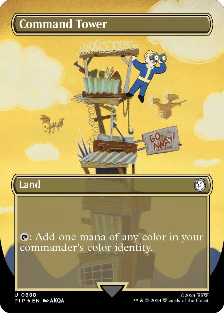 Command Tower Borderless Surge Foil (888) [PIP]