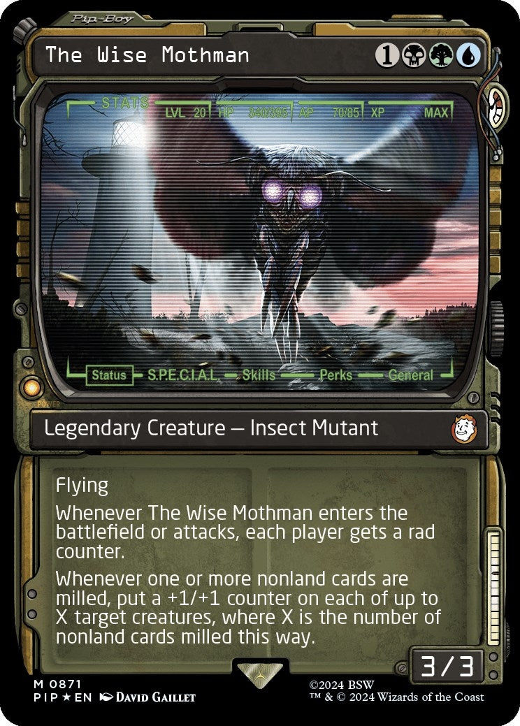 The Wise Mothman Showcase Surge Foil (871) [PIP]