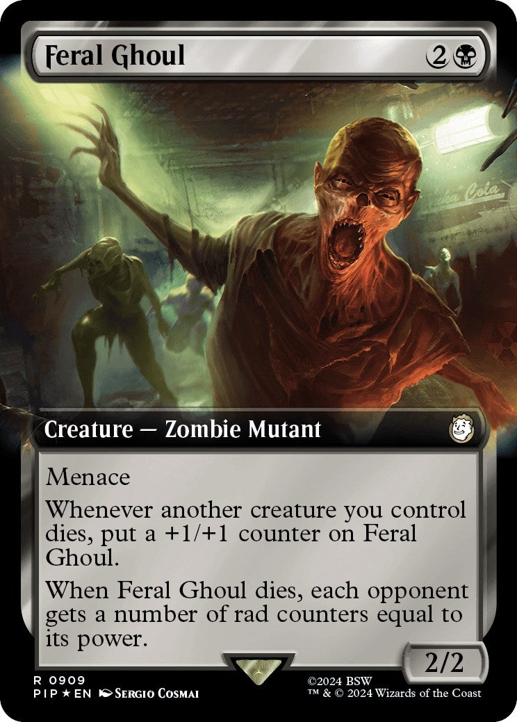 Feral Ghoul Extended Art Surge Foil (909) [PIP]