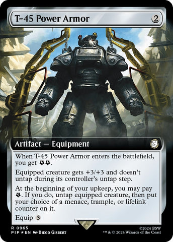 T 45 Power Armor Extended Art Surge Foil (965) [PIP]