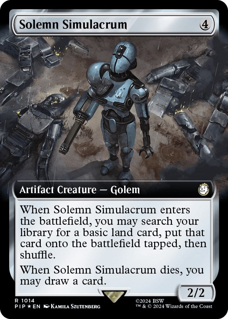 Solemn Simulacrum Extended Art Surge Foil (1014) [PIP]