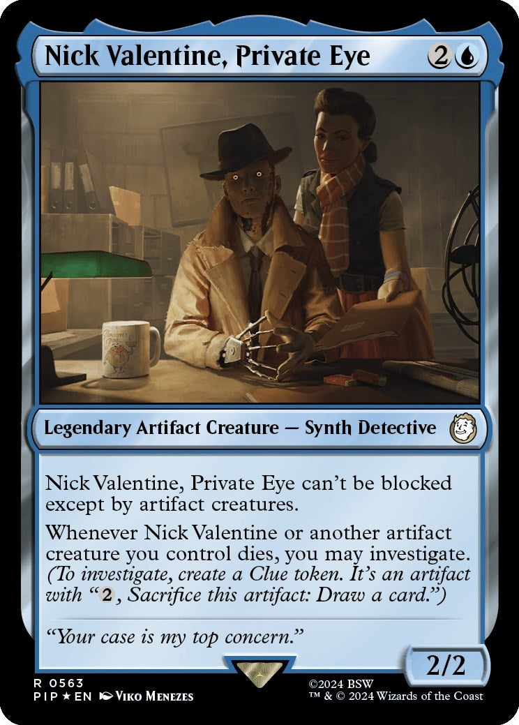 Nick Valentine Private Eye Surge Foil (563) [PIP]