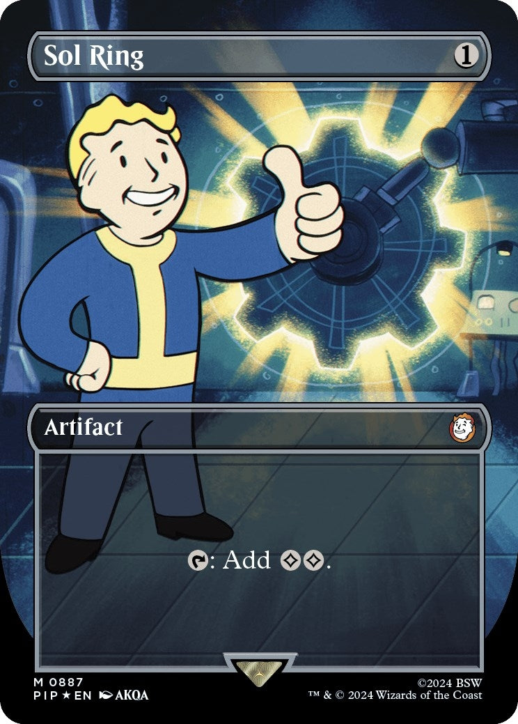 Sol Ring Borderless Surge Foil (887) [PIP]