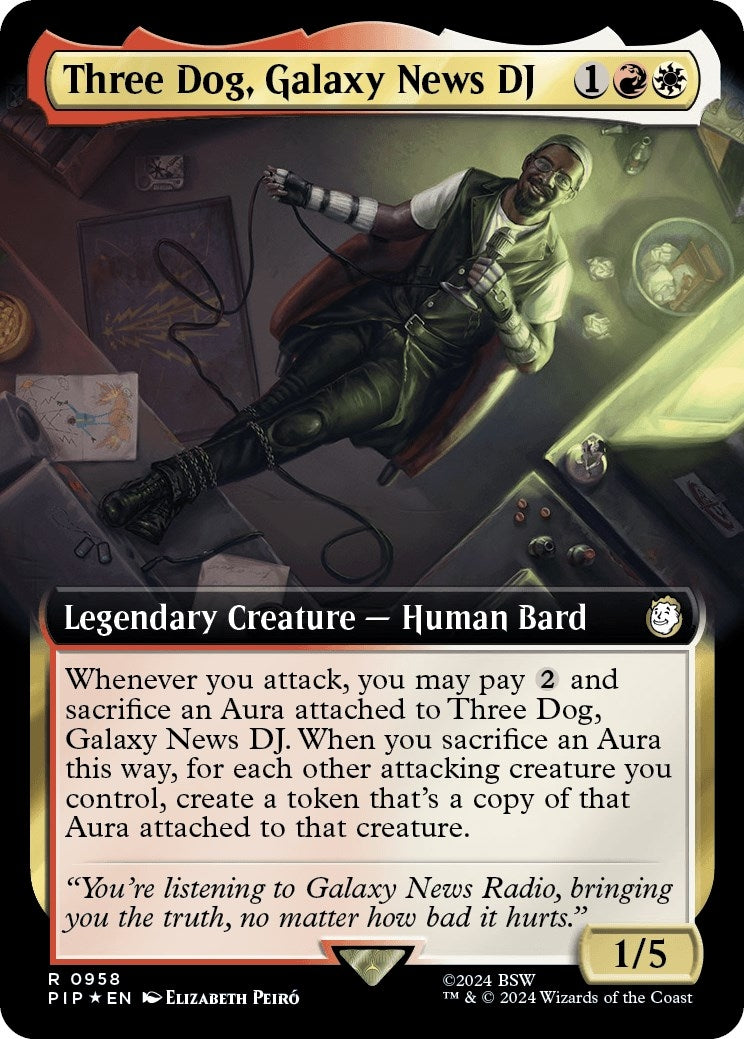 Three Dog Galaxy News DJ Extended Art Surge Foil (958) [PIP]