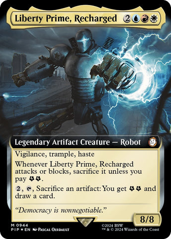 Liberty Prime Recharged Extended Art Surge Foil (944) [PIP]
