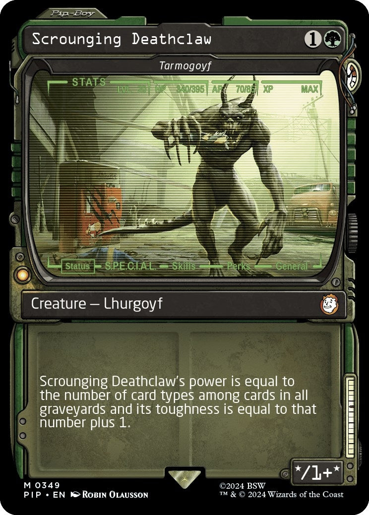 Scrounging Deathclaw Tarmogoyf Showcase (349) [PIP]