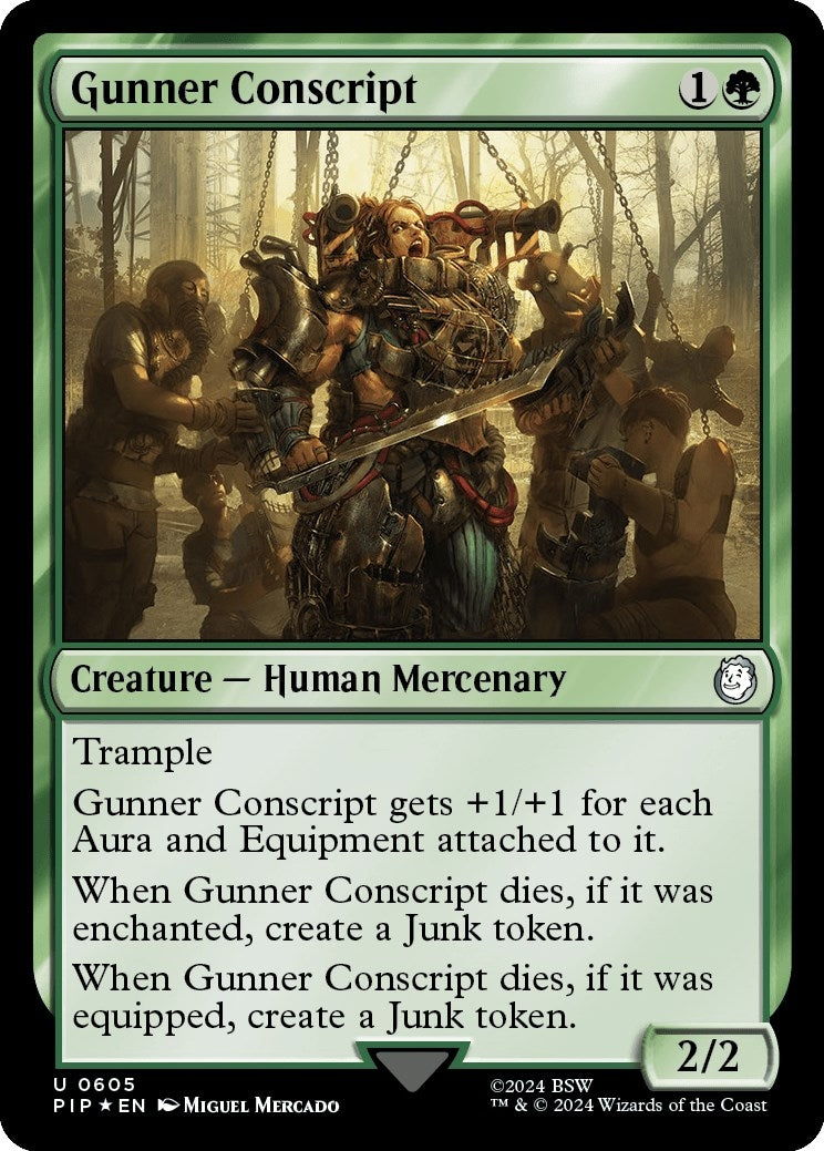 Gunner Conscript Surge Foil (605) [PIP]